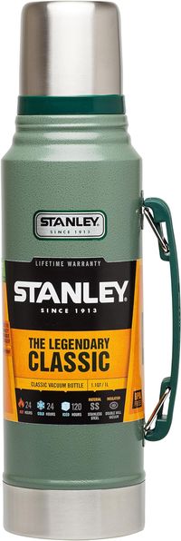 Stanley Classic Legendary Thermoskanne 1L - Hält 24 Stunden Heiß oder Kalt - Spülmaschinenfest - Auslaufsicherer Deckel dient als Becher - Isolierflasche BPA Frei - Edelstahl Thermosflasche